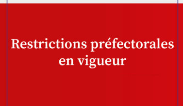 Canicule restrictions Manifestations Aire sur l'Adour