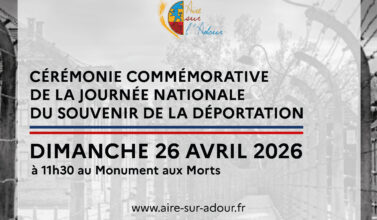cérémonie de la Journée nationale du souvenir de la déportation. Aire sur l'Adour