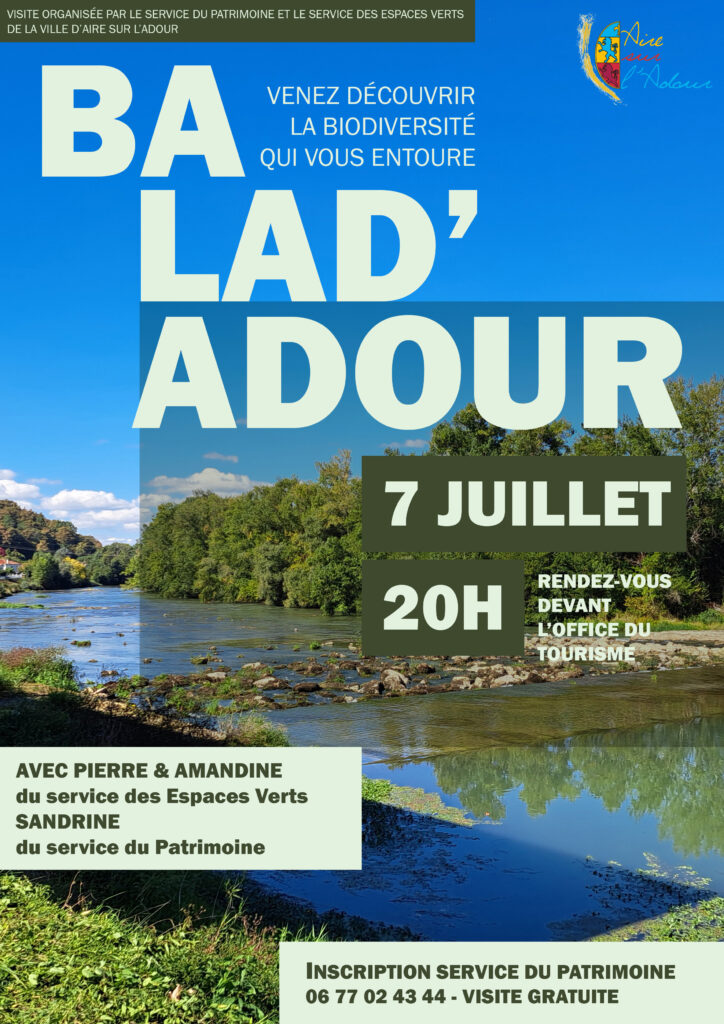 Balade nature à Aire-sur-l'Adour : découvrez la biodiversité de l'Adour – 7 juillet