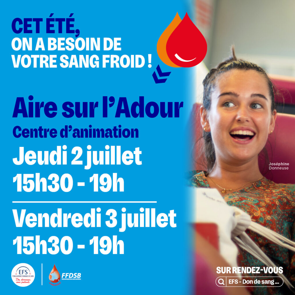 Don du Sang aire sur l'Adour