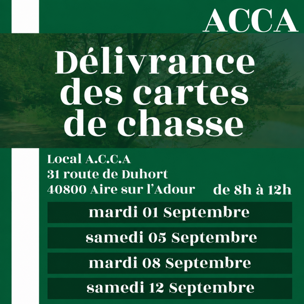 Chasse Landes Aire sur l'Adour